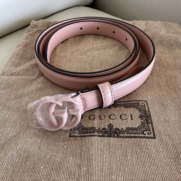 NEW GUCCI BELT Pink Marmont GG Leather 409417 Sz 95 Cm 38 In - Picture 4 of 7